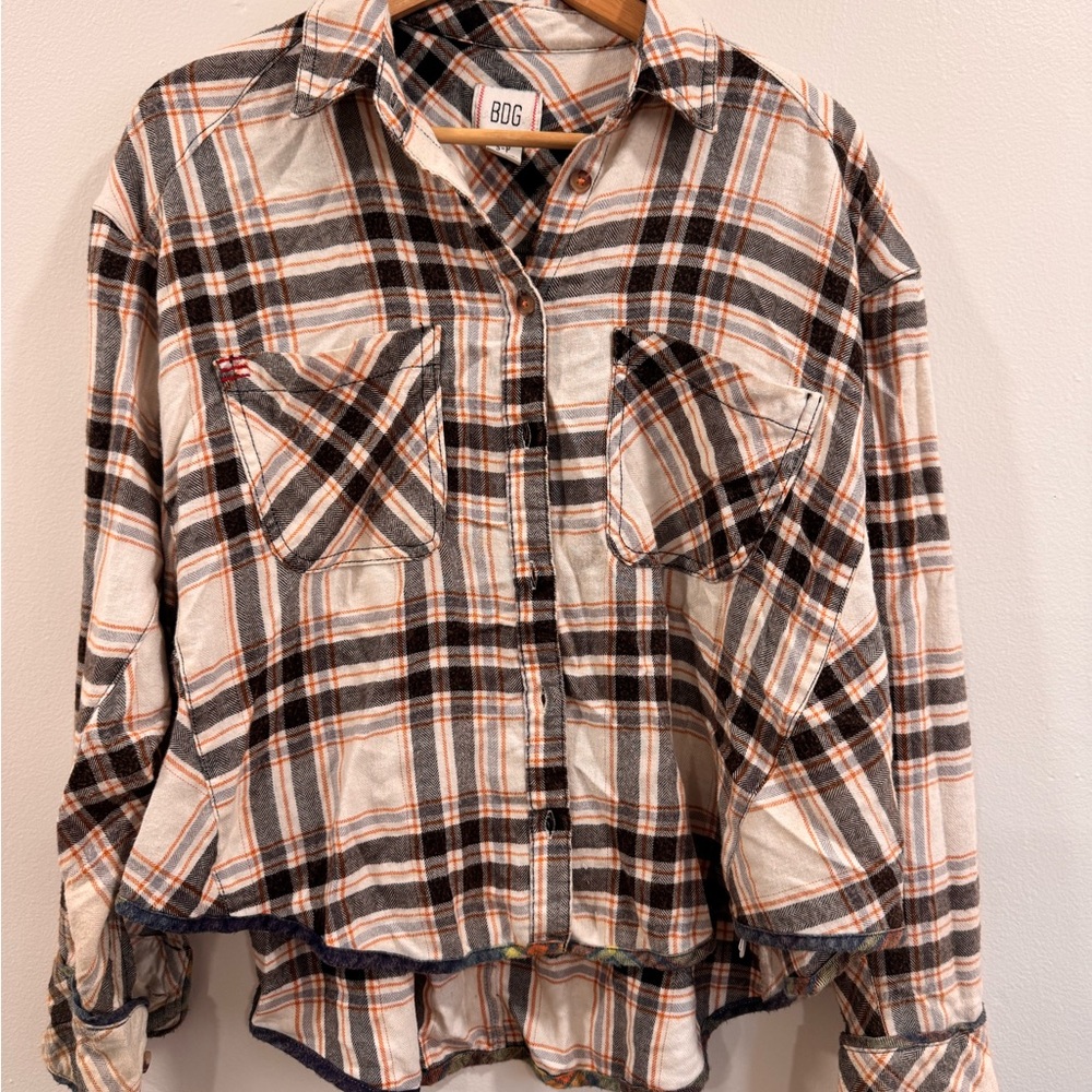 Plaid Button-Up Shirt